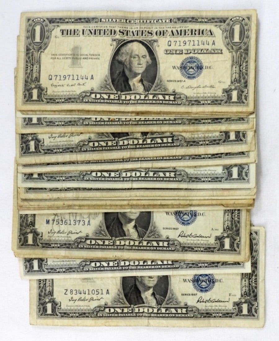 (25) 1957  $1 SILVER CERTIFICATES  MIXED LOT (1 of 2)