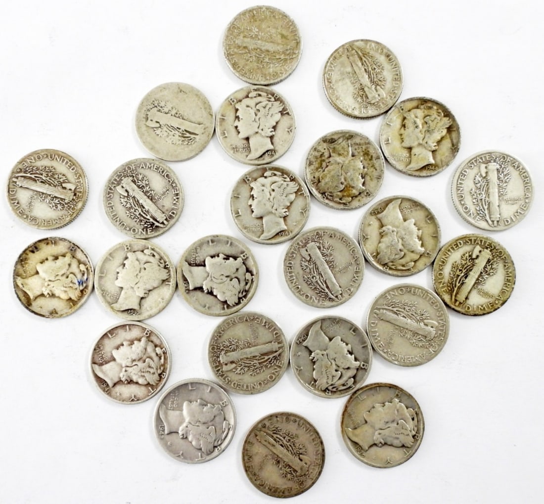 (23) MIXED DATE MERCURY SILVER DIMES (1 of 2)