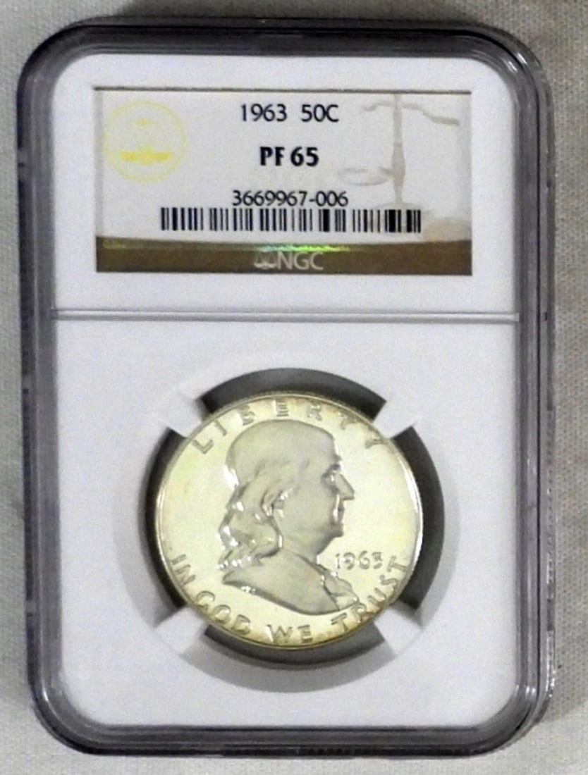 1963 FRANKLIN HALF NGC PF-65: YOUR NUMBER 1 SHOP FOR ALL THINGS COLLECTIBLE