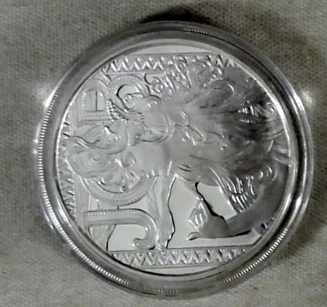 1860-1939 ALPHONSE MUCHA 1OZ 999 FINE SILVER: 1860-1939 ALPHONSE MUCHA 1OZ 999 FINE SILVER COIN #1 IN SERIES COLLECTION
