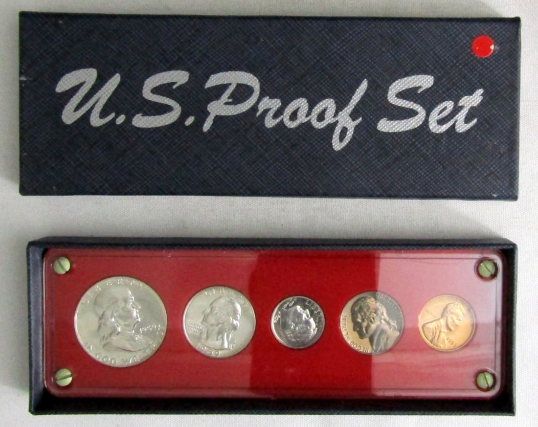 1959 PROOF YEAR SET IN PLASTIC HOLDER (1 of 2)
