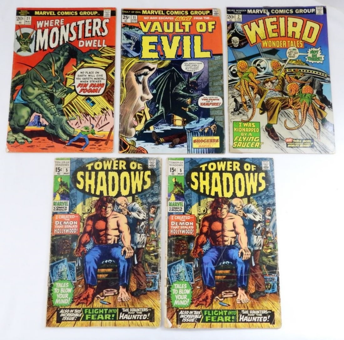 (4 BRONZE MARVEL HORROR COMIC LOT (1 of 2)