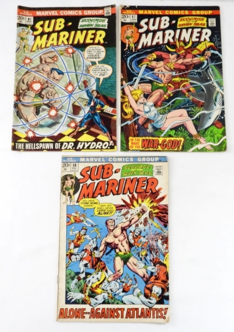 (3) MARVEL SUB-MARINER 20c COMICS (1 of 2)