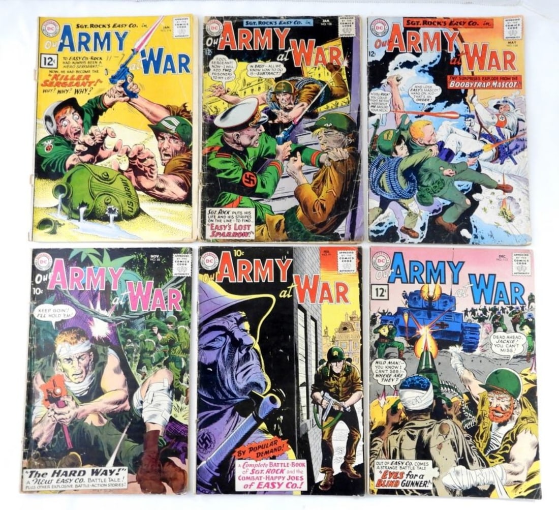 (6) ARMY AT WAR DC COMICS MIXED LOT (1 of 2)