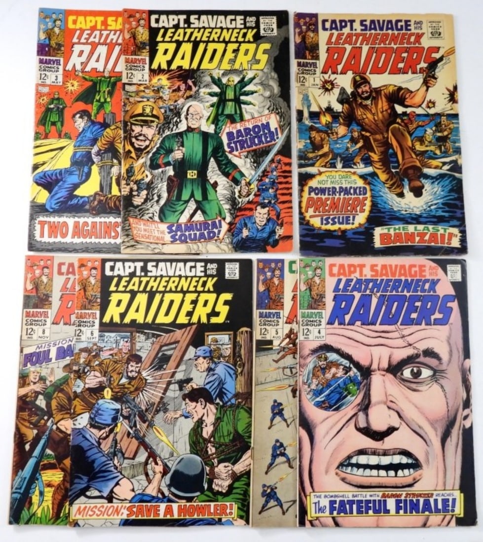 (7) MARVEL CAPT, SAVAGE LOT F /G: (7) MARVEL CAPT, SAVAGE LOT G/VG. # 1-#6, # 8, FAIR - GOOD / VG