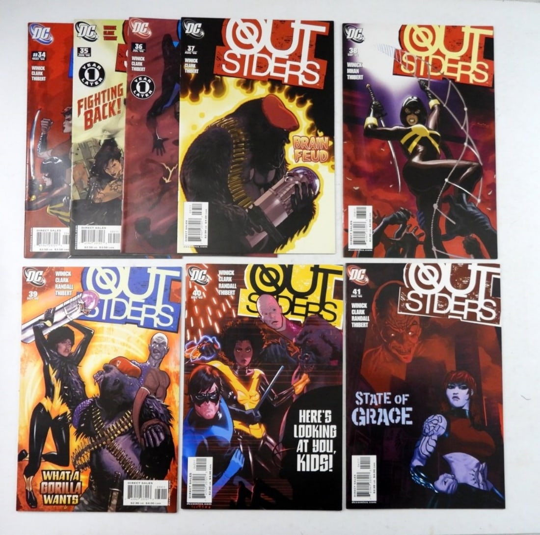 (8) DC OUTSIDERS SERIES, ISSUES  # 34-41 (1 of 2)