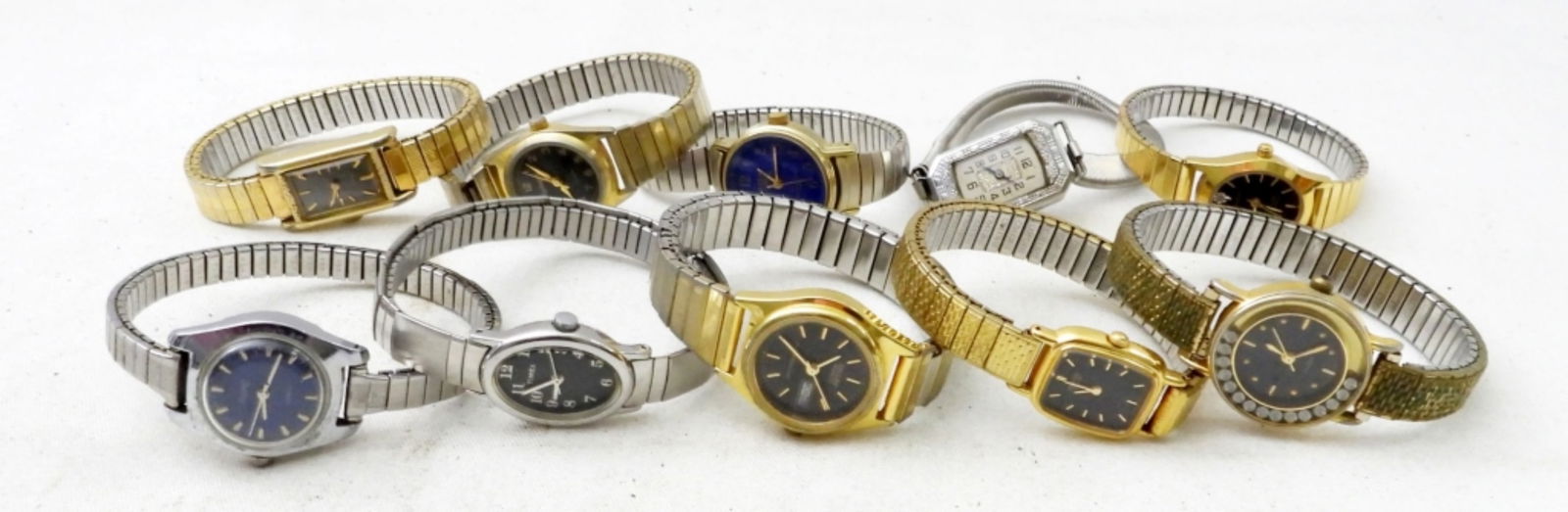 (10) LADIES VINTAGE STRETCHY BAND WATCHES (1 of 2)