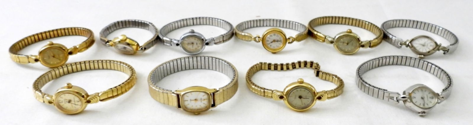 (10) LADIES VINTAGE STRETCHY BAND WATCHES (1 of 2)