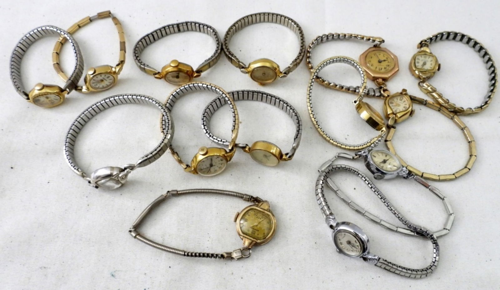(14) VTG WOMEN'S WATCHES: LANCET, GOTHAM, TIMEX, CENTRAL, BELFORTE, WALTHAM, PULSAR & MORE -NOT TESTED AS TO WORKING OR NOT-
