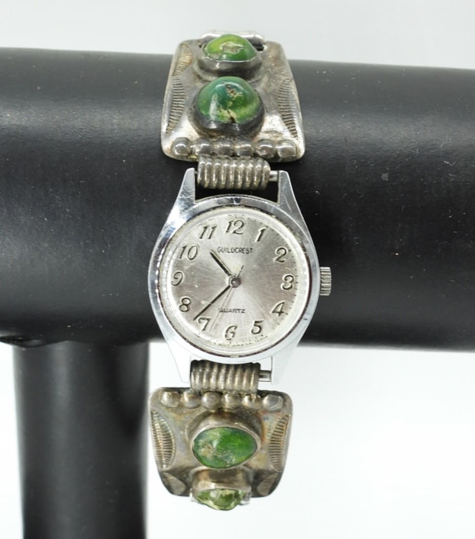 SOUTHWEST TURQUOISE LADIES VINTAGE WATCH (1 of 3)