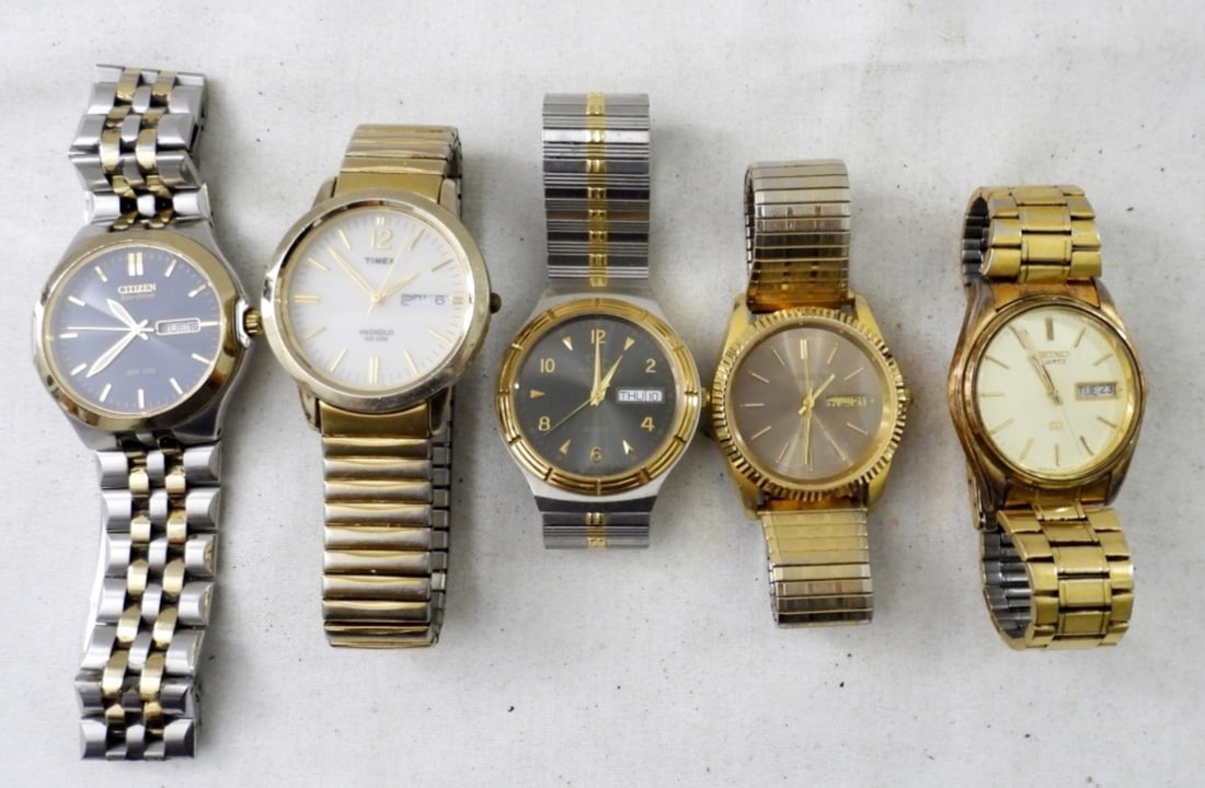 (5) DAY/DATE MENS WATCHES (1 of 3)