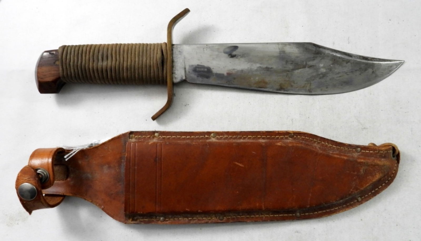 15" BOWIE HUNTING KNIFE w/ SHEATH (1 of 2)