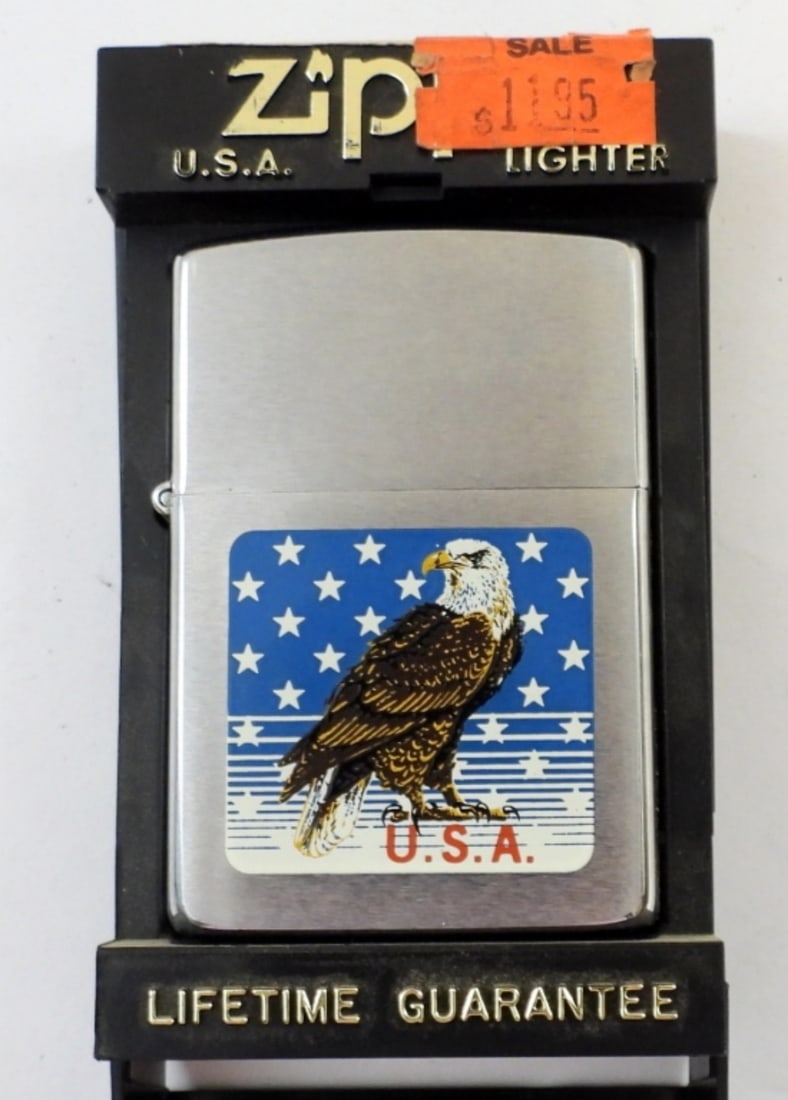 1991 UNFIRED CHROME  ZIPPO BALD EAGLE USA (1 of 4)