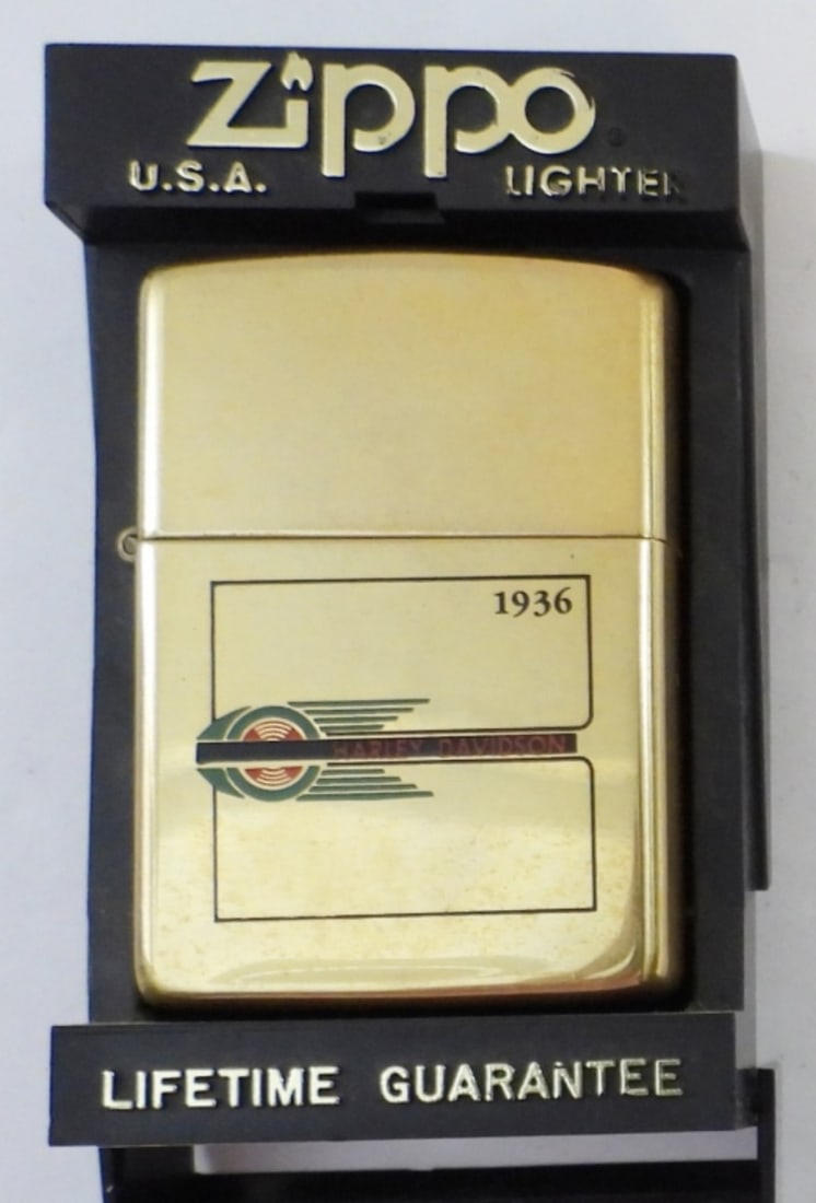 1991 UNFIRED HARLEY DAVISON  1936 LOGO ZIPPO (1 of 4)