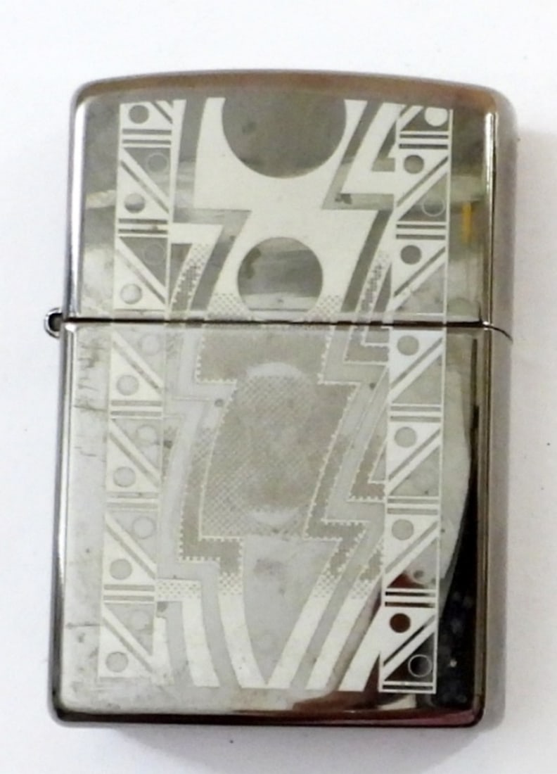 2003 FIRED   MIDNIGHT CHROME ART DECO ZIPPO (1 of 4)