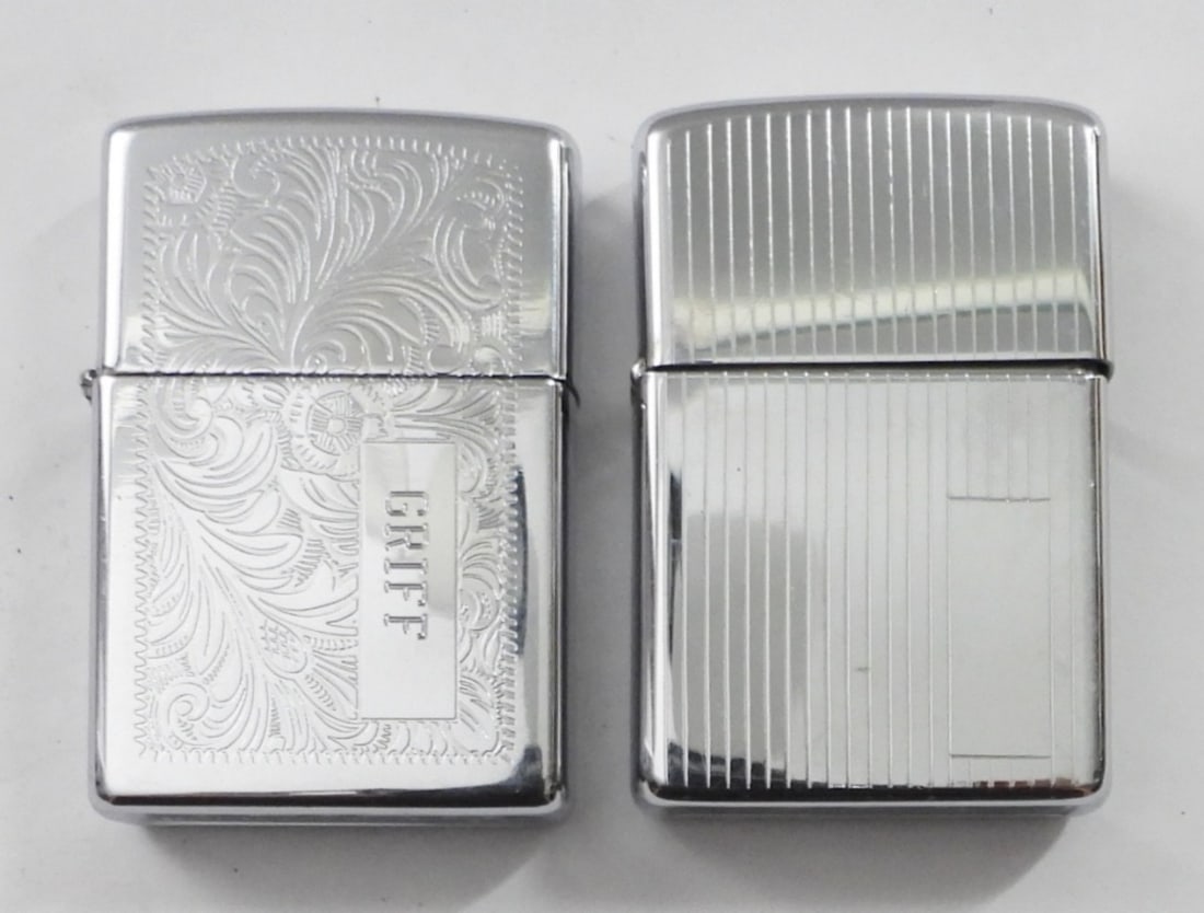 (2) ART DECO/SCROLL DESIGN ZIPPOS (1 of 4)