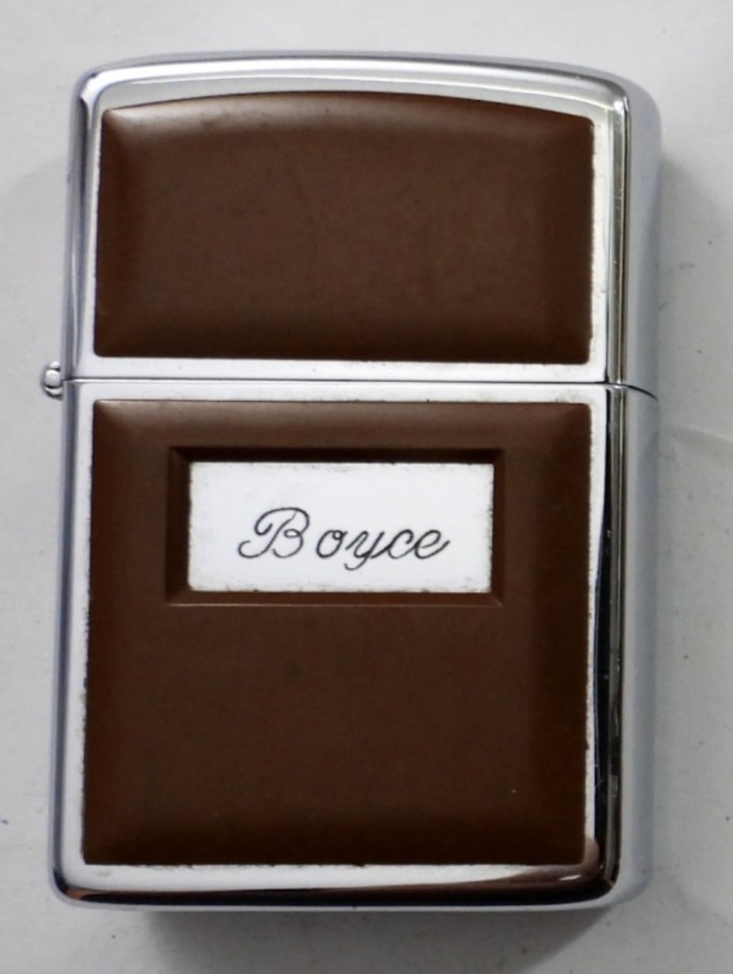 1983 FIRED BROWN PLATED ZIPPO LIGHTER: 1983 FIRED BROWN PLATED ZIPPO LIGHTER