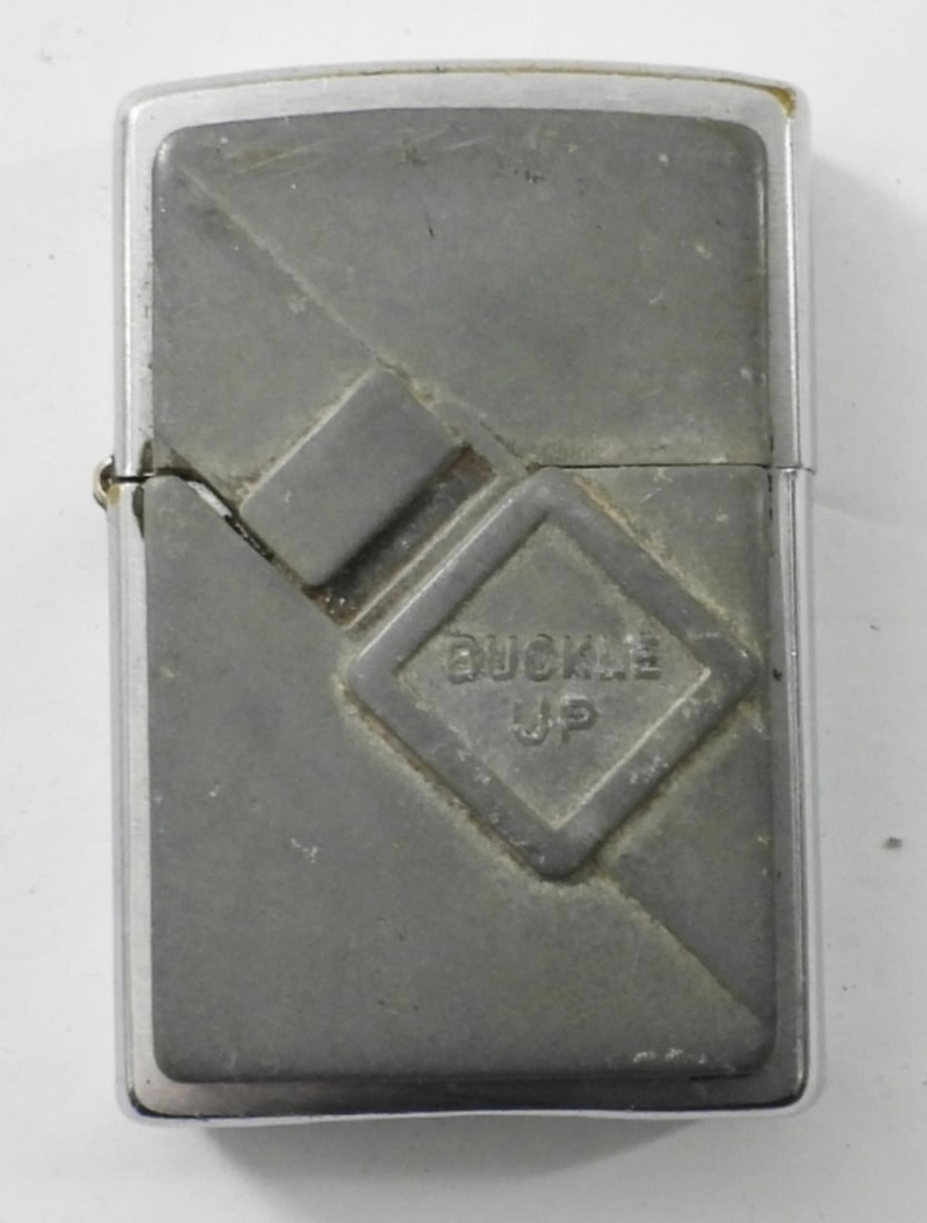 2000 FIRED BUCKEL-UP ZIPPO LIGHTER (1 of 4)
