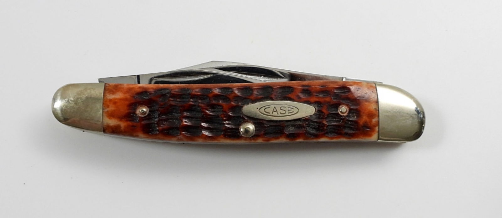 CASE XX 9 DOT 6380 WHITTLER KNIFE: RED/BROWN BONE FOLDING KNIFE - LIKE NEW