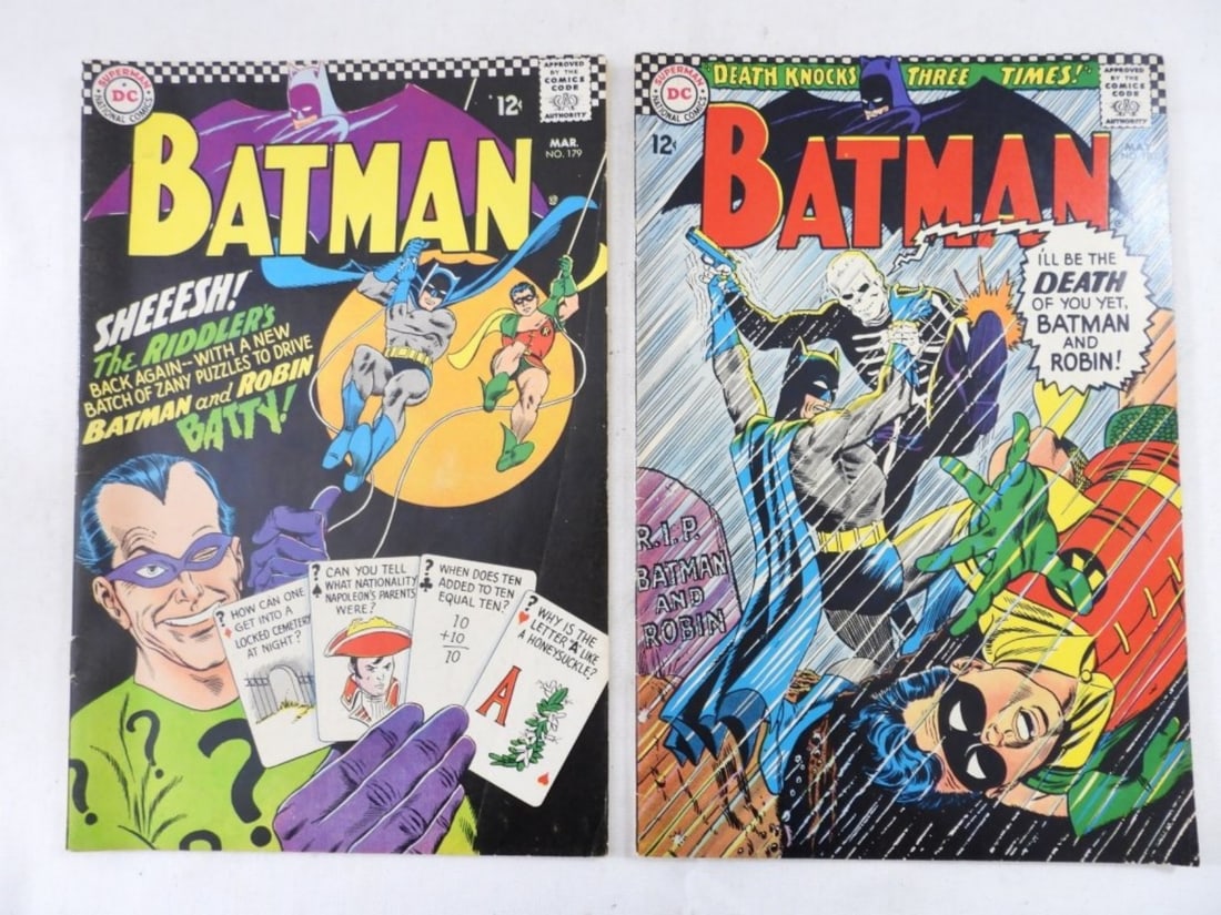 (2) DC BATMAN 12c COMICS #179 KEY ISSUE (1 of 2)