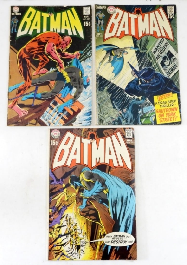 (3) DC BATMAN 15c COMIC #221, #224, #225 (1 of 2)