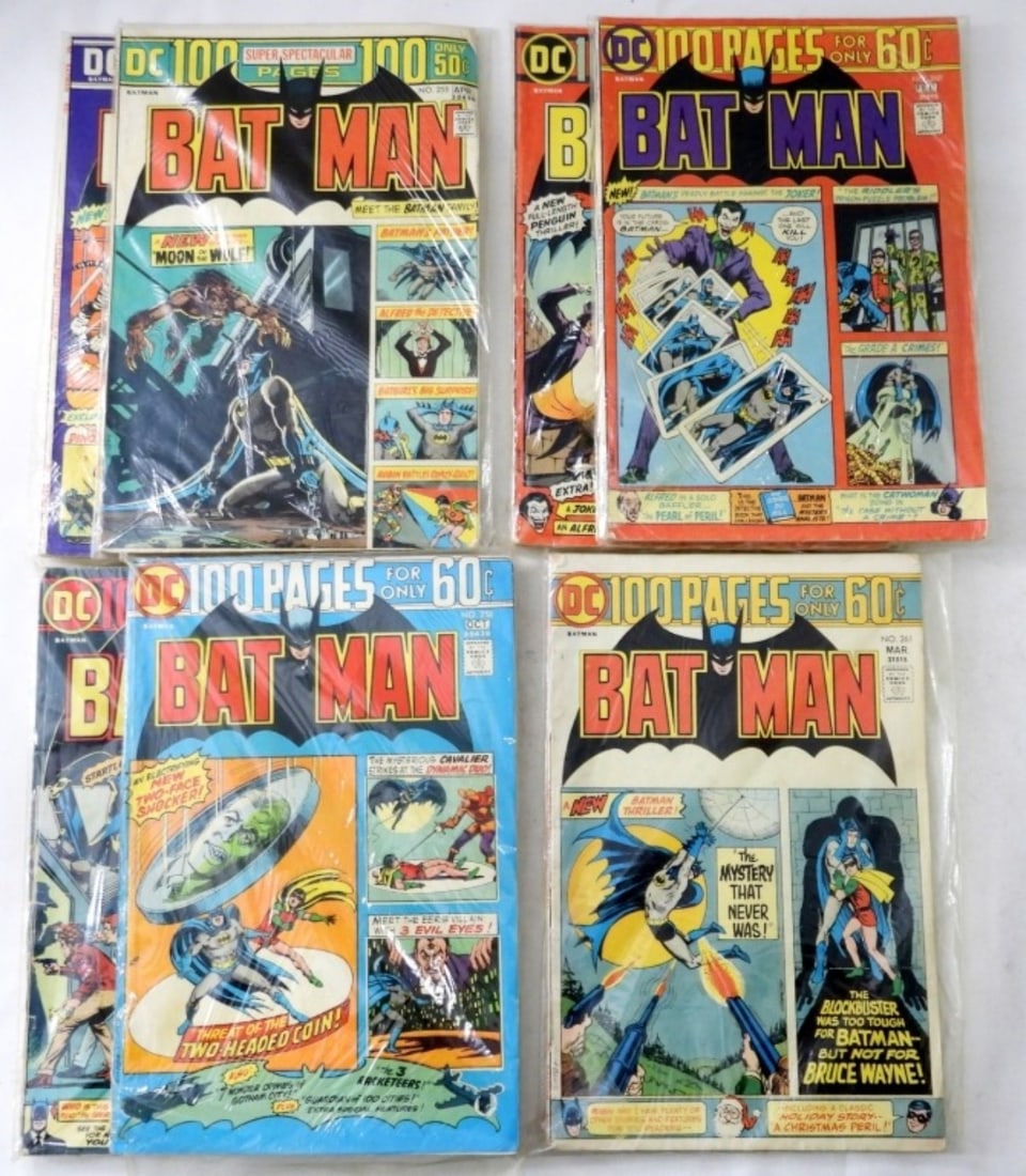 (7)DC BATMAN 100pg GIANT SIZE COMIC LOT (1 of 2)