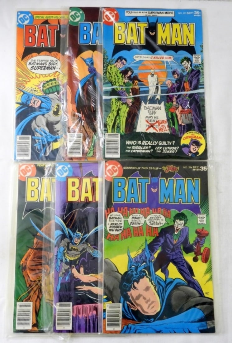 (6) DC BATMAN COMICS - ALL DIFFERENT (1 of 2)