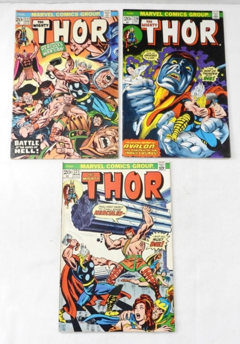 (3) BRONZE MARVEL THE MIGHTY THOR#220-222 (1 of 2)
