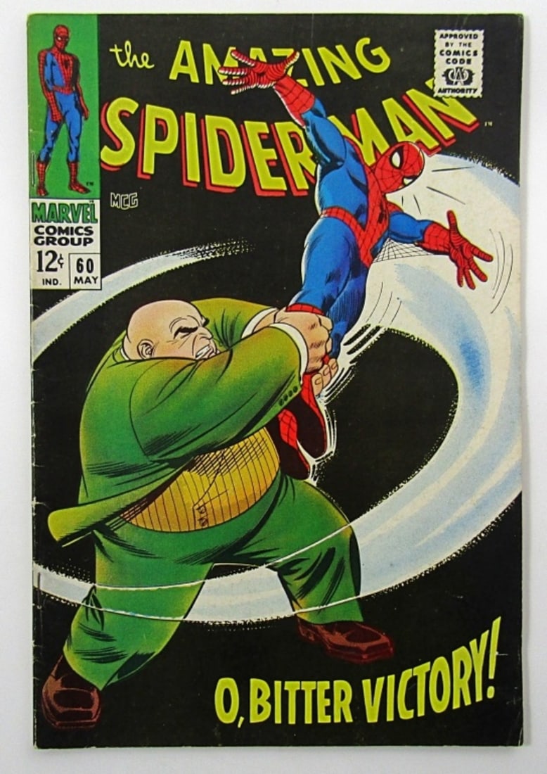 1967 MARVEL THE AMAZING SPIDER-MAN #60 (G-VG+): 1967 MARVEL THE AMAZING SPIDER-MAN #60 (G-VG+) ICONIC COVER ATR JOHN ROMITA SR.