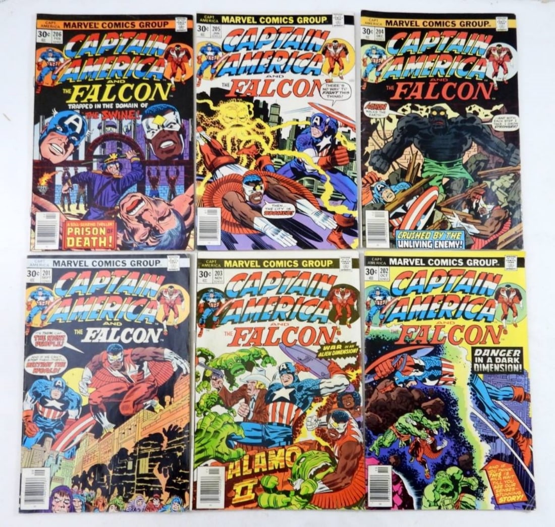 (6)BRONZE MARVEL CAPTAIN AMERICA #201-206 (1 of 2)