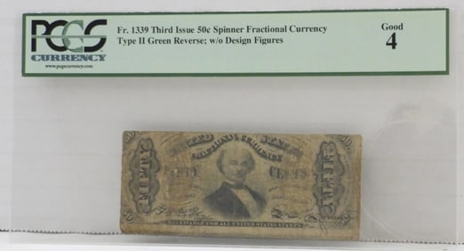 Fr 1339THIRD ISSUE 50c FRACTIONAL PCGS 4