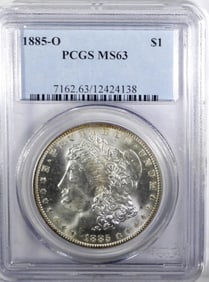 1885-O MORGAN DOLLAR PCGS MS63