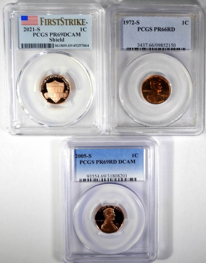 (3) PCGS LINCOLN PROOF CENTS - PCGS LOT (1 of 2)