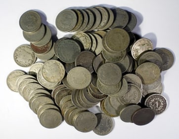 100-LIBERTY "V" NICKELS