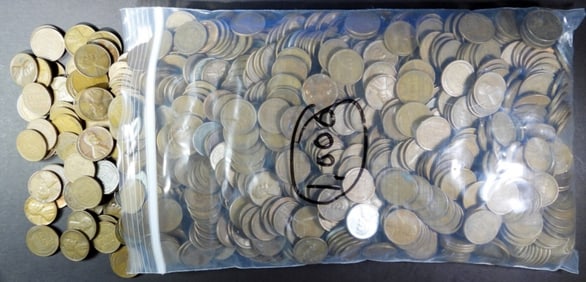 1000 MIXED DATE WHEAT CENTS