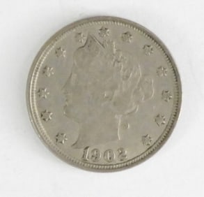 1902 LIBERTY "V" NICKEL