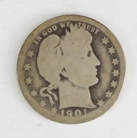 1901-O BARBER QUARTER