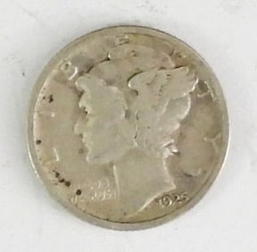 1925-S MERCURY DIME XF