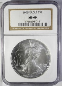 1995 AMERICAN SILVER EAGLE NGC MS69