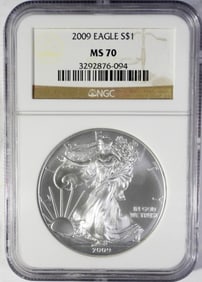 2009 AMERICAN SILVER EAGLE MS70