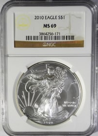 2010 AMERICAN SILVER EAGLE MS69