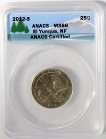 2012-S EL YUNQUE QTR ANACS MS68