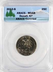 2012-S EDNALL QTR ANACS MS68