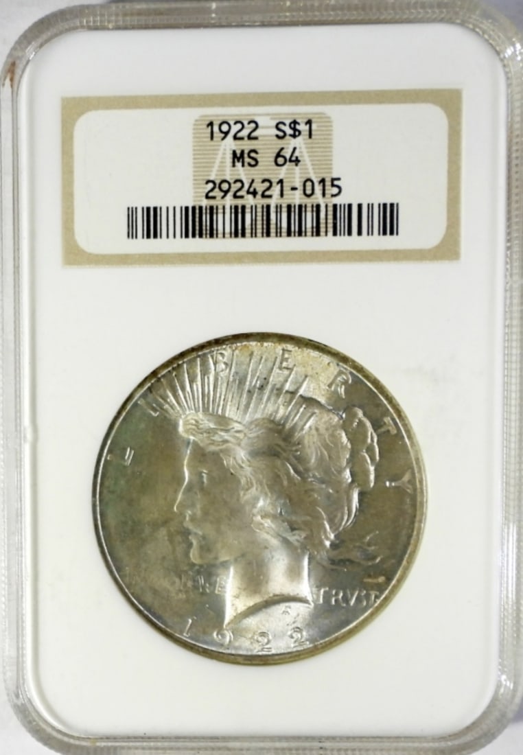 1922 PEACE DOLLAR  PCGS MS 62 (1 of 2)