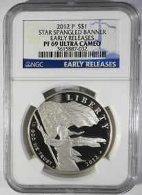 2012 P S$1 STAR SPENGELED BANNER  NGC PF69