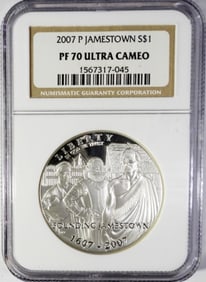 2007 P S$1 SILVER DOLLAR NGC PF 70