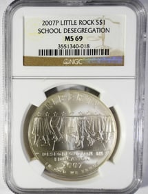 2007 P S$1 SILVER DOLLAR NGC  MS 69