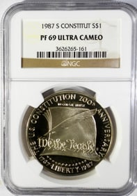 1987-S  S$1  NGC  PF69 CONSTITUSION