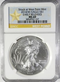 2014(W) AMERICAN SILVER EAGLE NGC MS69