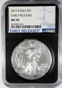 2017 AMERICAN SILVER EAGLE NGC MS70